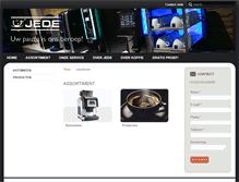 Tablet Screenshot of products.jede.com